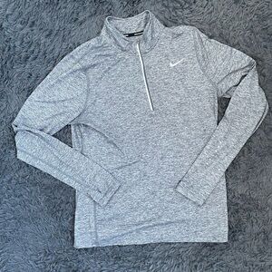 Men Size Large Nike Stride Dri-FIT 1/4-Zip Running Top Gray